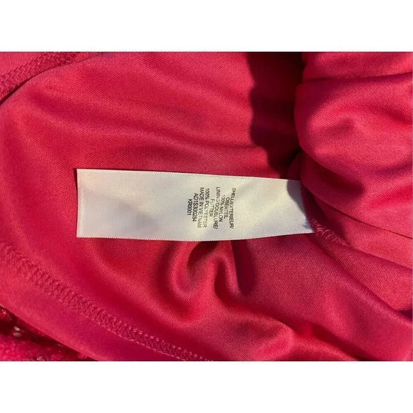 Adrianna Papell Women’s Large Fuchsia Pink Paisley Lace‎ Overlay Sleeveless Top - Picture 5 of 5